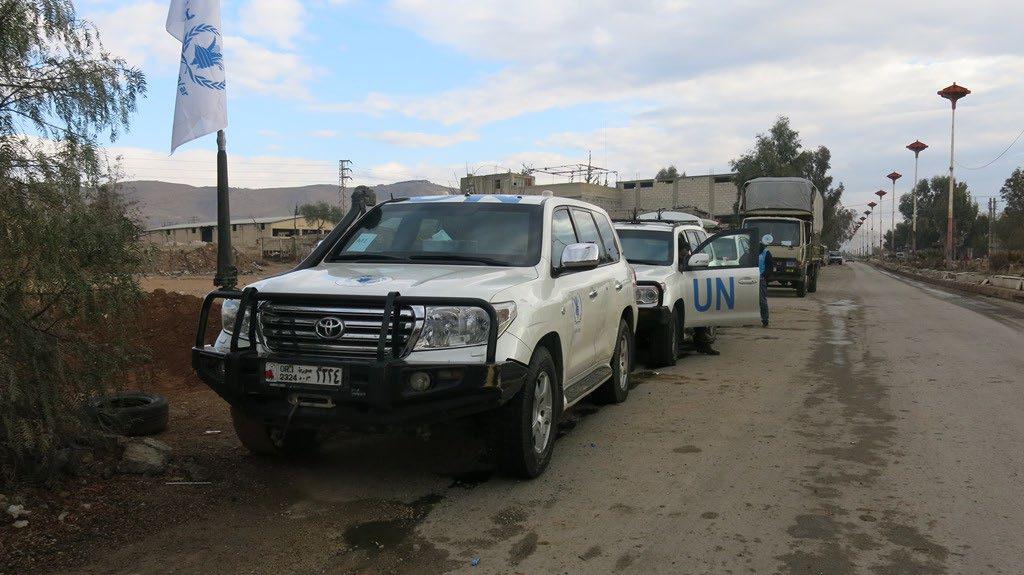 The first three convoys took place between 5 December and 12 January, delivering WFP food for all 75,000 people estimated to be living in the area.