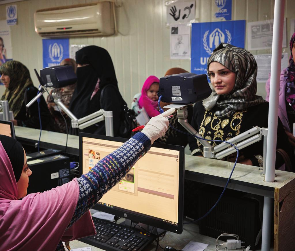 Innovation in 2017 In Lebanon, UNHCR launched iris scanning as a form of biometric validation in selected pilot locations.