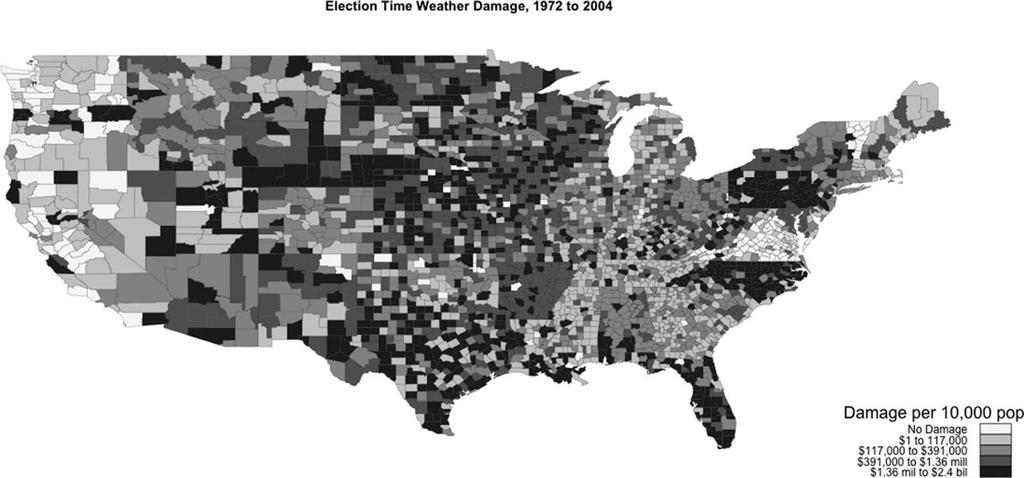 MAKE IT RAIN 347 FIGURE 1 Election Time Disaster Damage, 1972 to 2004.