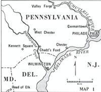Battle of Brandywine Creek British Plan to Attack from 2 parts of Canada and New York Colonist Chop