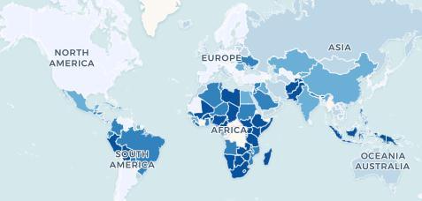 Corruption perception is in general higher in less developed countries Corruption perception index by country, 2017 (darker tones indicate higher perception of corruption) Source: BBVA Research based