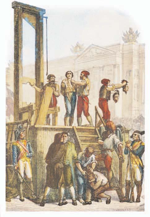 During the Reign of Terror, thousands of people suspected of not supporting the French Revolution were beheaded. Eventually, members of other classes joined them.