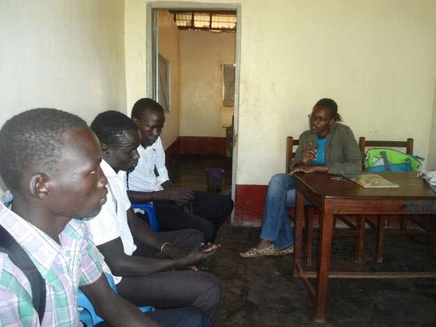 South Sudanese Refugee experience: We interacted with 18 of the new South Sudanese students at Panyadoli SS where there is currently a big gap in the counseling services available to these students