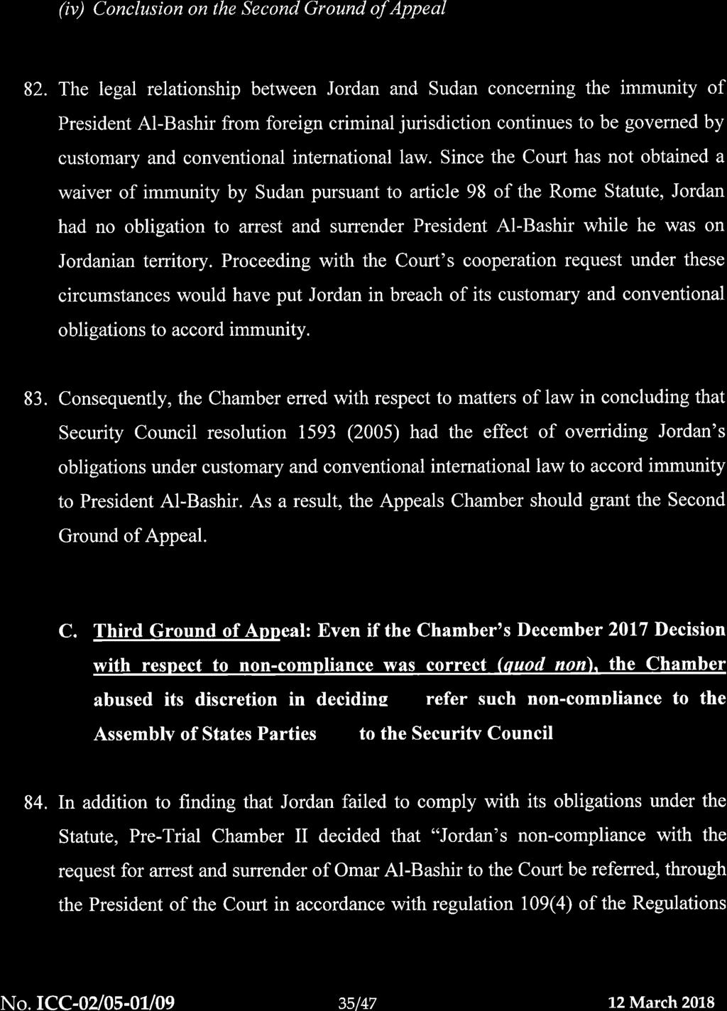 (iv) Conclusion on the Second Ground of Appeal 82.