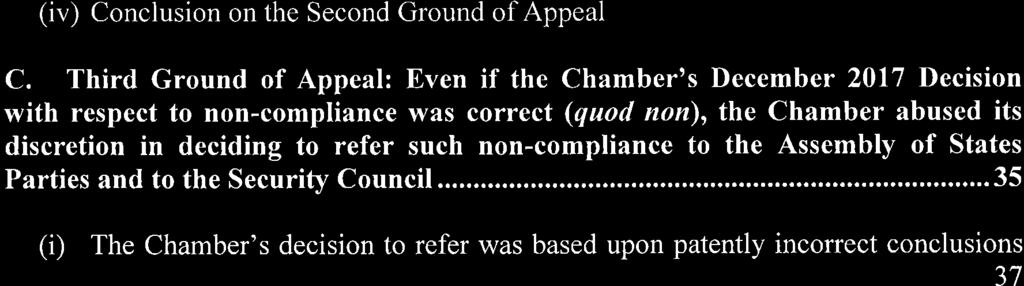 ICC-02/05-01/09-326 12-03-2018 4/47 RH PT OA2 (iv) Conclusion on the Second Ground of Appeal 35 C.