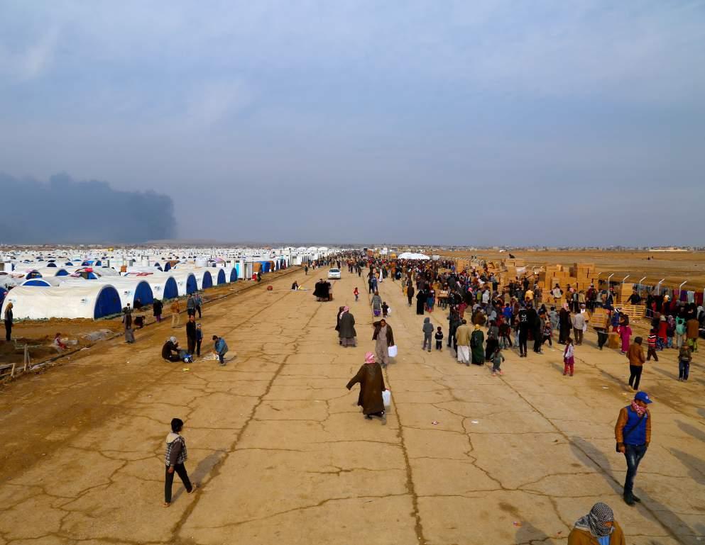 HUMANITARIAN NEEDS CONTEXT ANALYSIS IOM s Qayara Airstrip emergency site, built in 2016 in response to the Mosul displacements, now hosts approximately 60,000 displaced Iraqis.