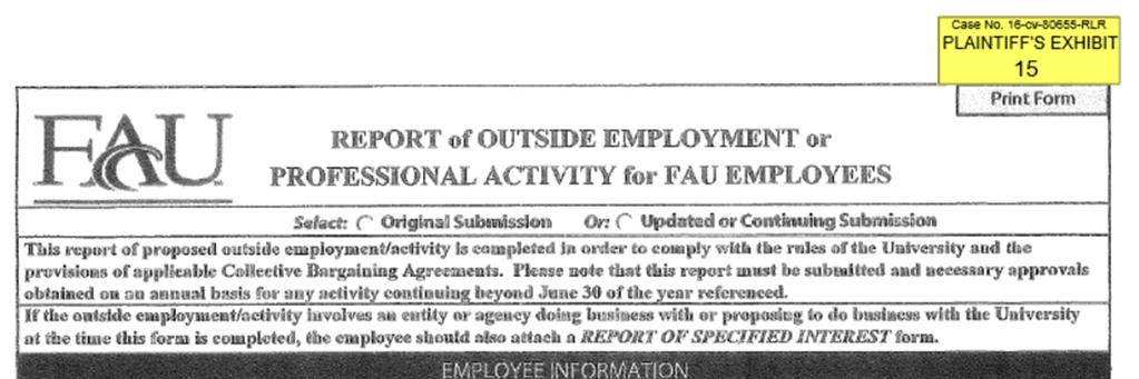 Case 9:16-cv-80655-RLR Document 450 Entered on FLSD Docket 01/08/2018 Page 8 of 21 prevent FAU from acting arbitrarily or with view point discrimination.