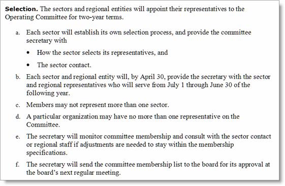 Item 8. Electing the Operating Committee Members Action Approve member election process. We will begin this discussion at the joint meeting.