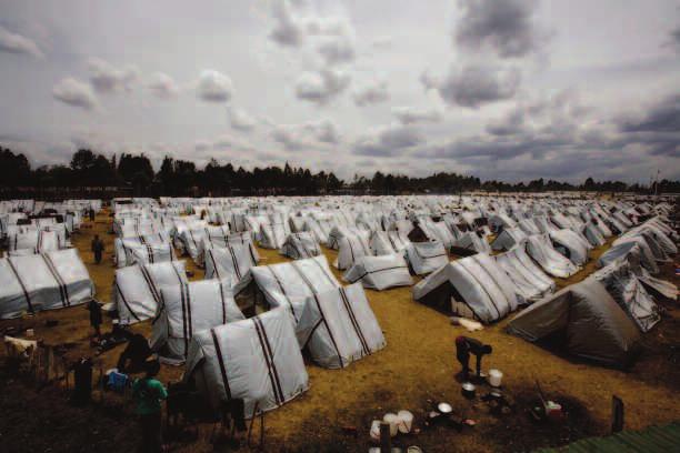 Above: A camp for internally displaced persons in Eldoret, Rift Valley Province, February