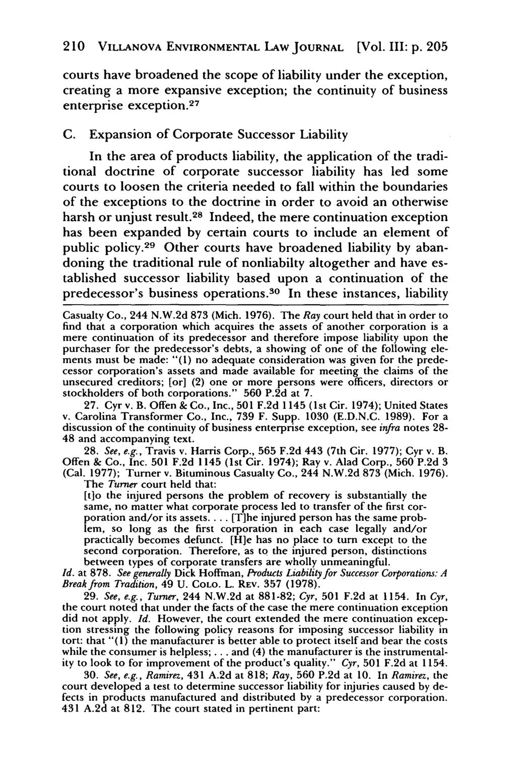 Villanova Environmental Law Journal, Vol. 3, Iss. 1 [1992], Art. 9 210 VILLANOVA ENVIRONMENTAL LAW JOURNAL [Vol. III: p.