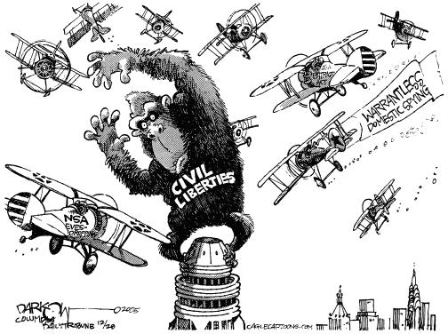 45. This political cartoon takes a critical view of what law passed after September 11, 2001? a. The Department of Homeland Security b. The Freedom Act c. The Patriot Act d. The Anti-Terrorism Act 46.