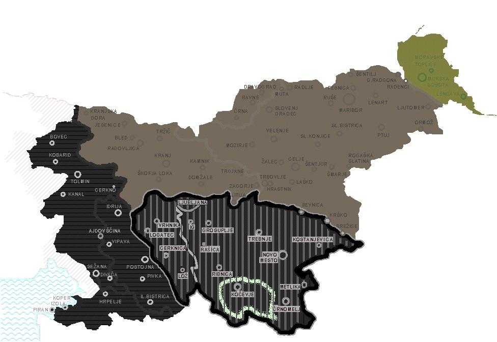 Slovenian territories occupied by Nazi