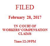 TENNESSEE BUREAU OF WORKERS' COMPENSATION IN THE COURT OF WORKERS' COMPENSATION CLAIMS AT KINGSPORT Monty Woods, Employee, v. Up Dish Services, LLC, Employer, And Continental Indemnity Co., Carrier.