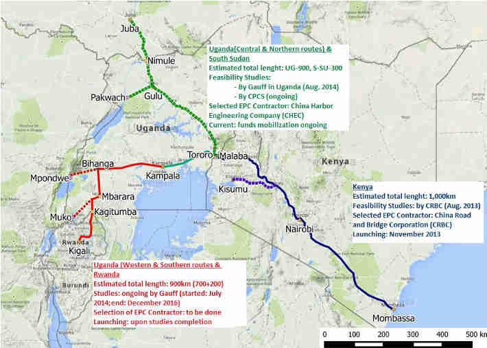 Other key NCIP projects aim to ease connectivity in the region The standard gauge Railway Mombasa Kampala- Juba- Kigali SGR It s a 1,915 km with an estimated cost of USD 14 billion.