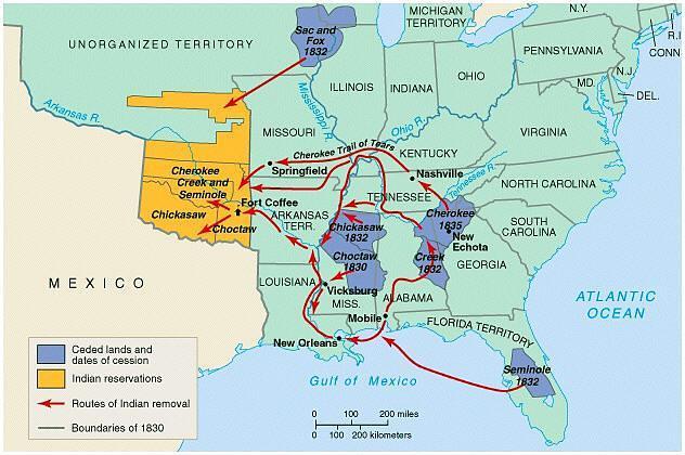 In the 1830s, Jackson used the Indian Removal