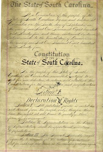 South Carolina s 1895 Constitution Tillman and 160 county representatives met in