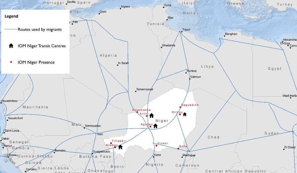 THE MIGRATORY CONTEXT IN NIGER With low socioeconomic and developmental indices (187/188 UNDP HDI 2016) and the highest demographic rate (an average 7.