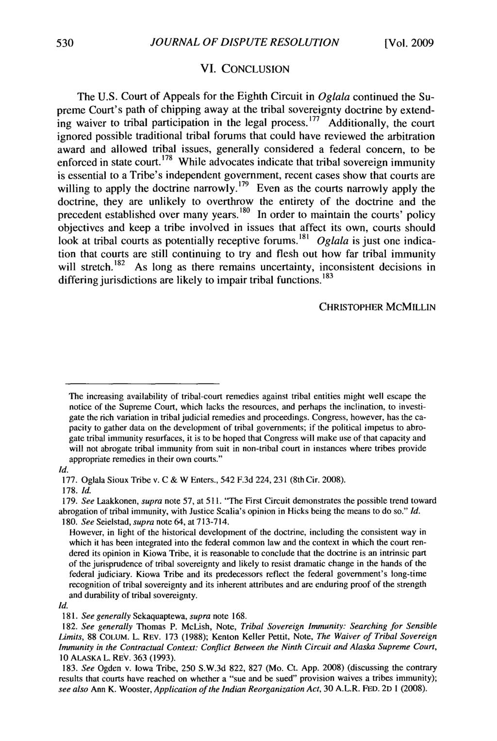 Journal of Dispute Resolution, Vol. 2009, Iss. 2 [2009], Art. 11 JOURNAL OF DISP