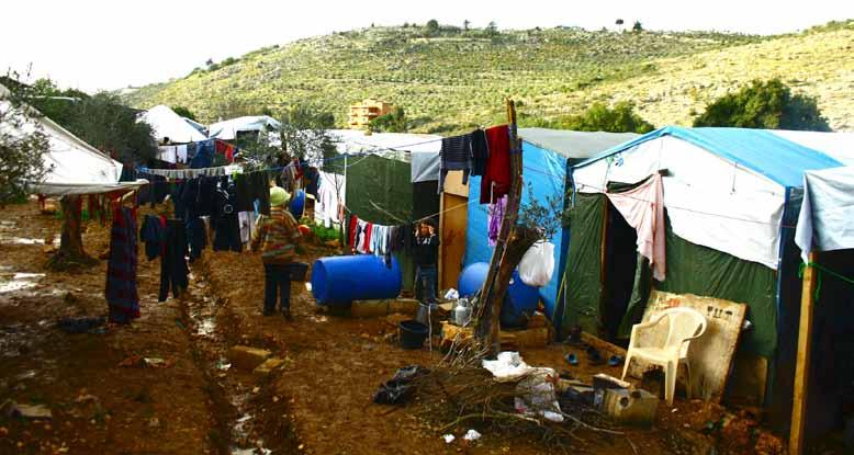 Ketermaya informal tented settlement camp, Mount Lebanon Education Syrian refugees face barriers to education through tuition costs, limited transport, language barriers, and limited space in