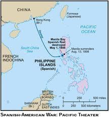 April 23 Commodore George Dewey ordered from Hong Kong to Philippines May 1 American fleet destroys Spanish fleet (Manila Bay) One