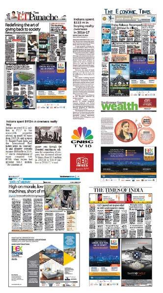INTENSIVE AND TARGETED MARKETING CAMPAIGN FOR VISITOR PROMOTION PRINT MEDIA AD RELEASES Advertisements in the leading news and business dailies like The Times of India, Hindustan Times & The Economic