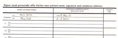 Two witnesses to signature (or mark) are required and such witnesses must also sign their names.