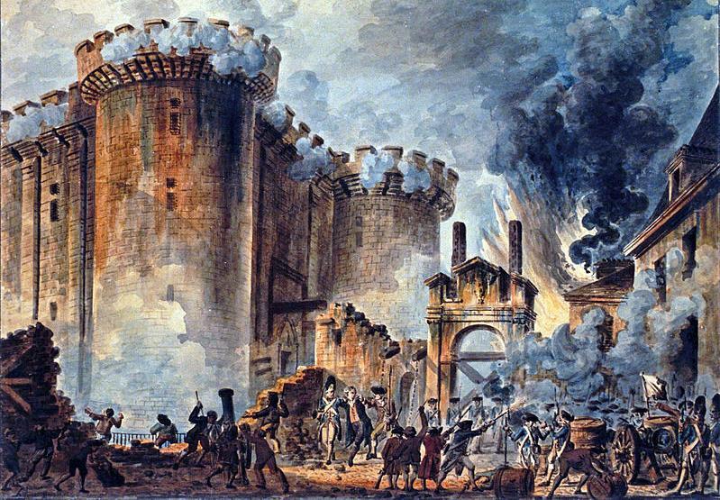 Storming the Bastille - July The Bastille was a prison in the center of Paris Symbol of royal authority and