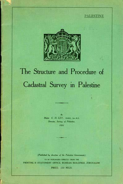 The development of the cadastral surveys: 1928 status the cadastral mapping covers parts of the coastal plain, and the Jordan valley (figure 5).