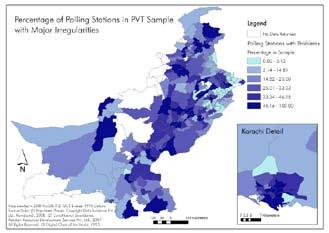 In 191 out of 246 National Assembly constituencies, the PVT estimate and ECP result are statistically equivalent.