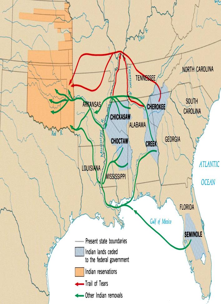 Indian Removal Act 5 Civilized Tribes: Cherokee Creek Choctaw Seminole Chickasaws Cherokees living in Georgia were assimilating, attempting to be Americanized Georgia made their councils illegal and