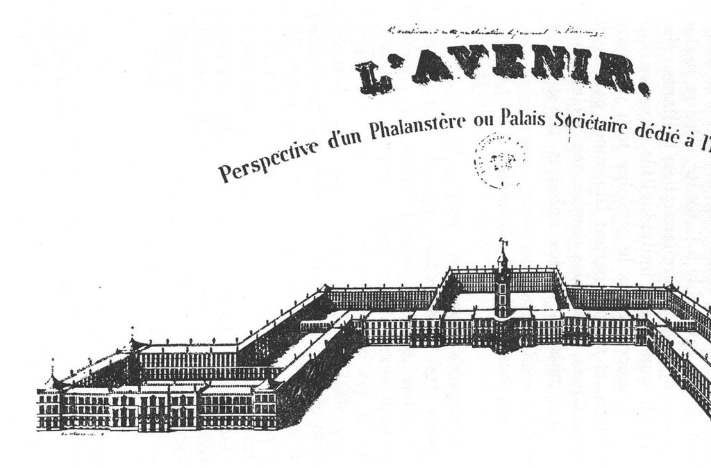 42 Phalenstere Charles Fourrier Perspective view of