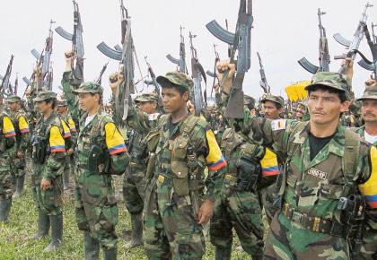 National Liberation Army, and the Fuerzas Armadas Revolucionarias de Colombia (FARC), Spanish for the Revolutionary Armed Forces of Colombia, have continued their actions against the Colombian