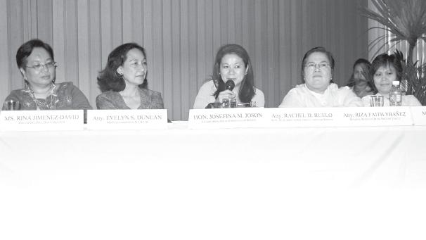 Human Rights Activists and the Repeal of the Death Penalty Law Panelists at the launching of the book on women on death row. n Text and photos by TRACY P.