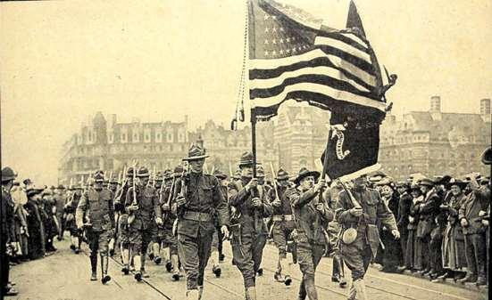 However: American soldiers would not arrive in Europe to help the British and French until March 1918