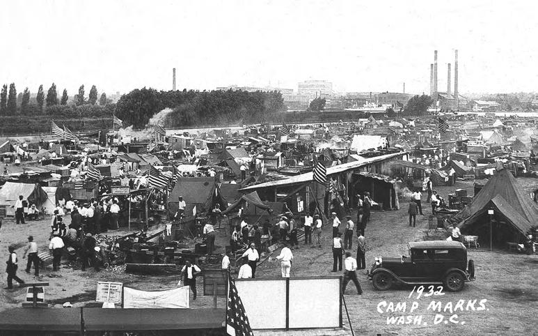 p a g e 2 3 CAMP MARKS, WASHINGTON, D.C., 1932 This figure was disputed and reportedly included veterans own out-of-pocket expenditures for insurance.