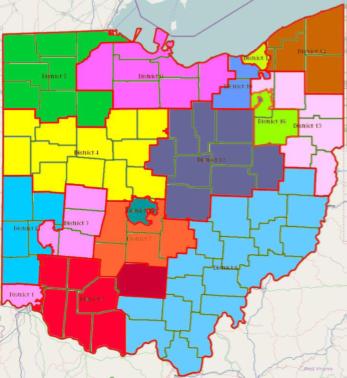 2011 Competition Map Ohio s Current Districts