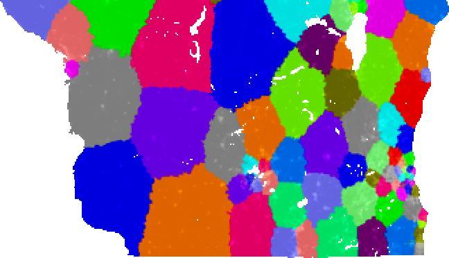 computer algorithm, run by software engineer Brian Olson, creates districts that are as compact as possible with equal
