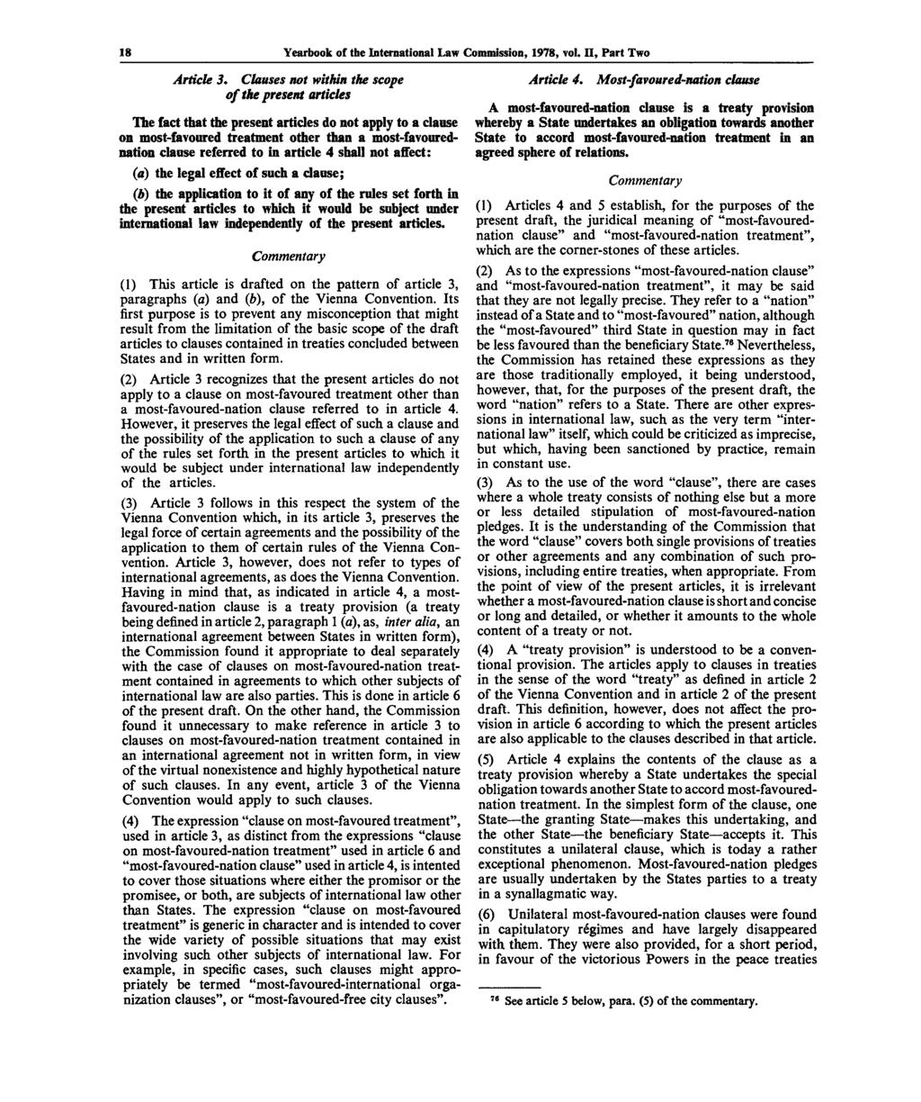 18 Yearbook of the International Law Commission, 1978, vol. II, Part Two Article 3.