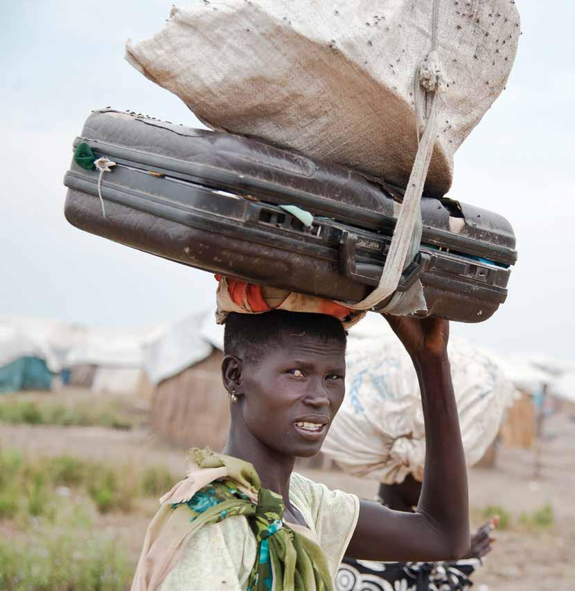 Nyakong, 22, has been hiding in a village with her family near Nasir in wartorn South Sudan for months.