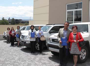 this poignant ceremony, the beneficiaries thanked USAID in Ecuador for the contribution and expressed their gratitude to IOM for providing the four vehicles that will surely be of great use.