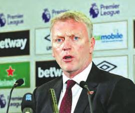 following the departure of Slaven Bilic, new manager David Moyes has said.