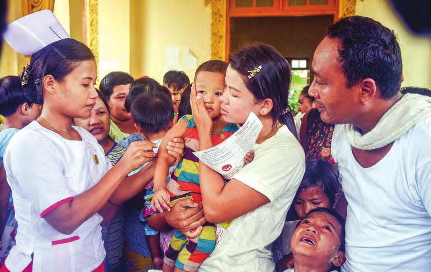 16 november 2017 news from rakhine Children under 15 in Maungtaw Township receive encephalitis vaccinations The Ministry of Health and Sports launched a nationwide encephalitis vaccination programme