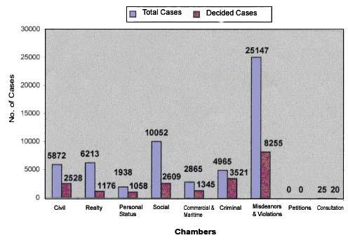 Annex No. 4 Year 2000 Statistics: During this year, there were 21,920 new cases filed with the Supreme Court. As of 31/12/1999, the number of remaining cases pending decision was 35,157.