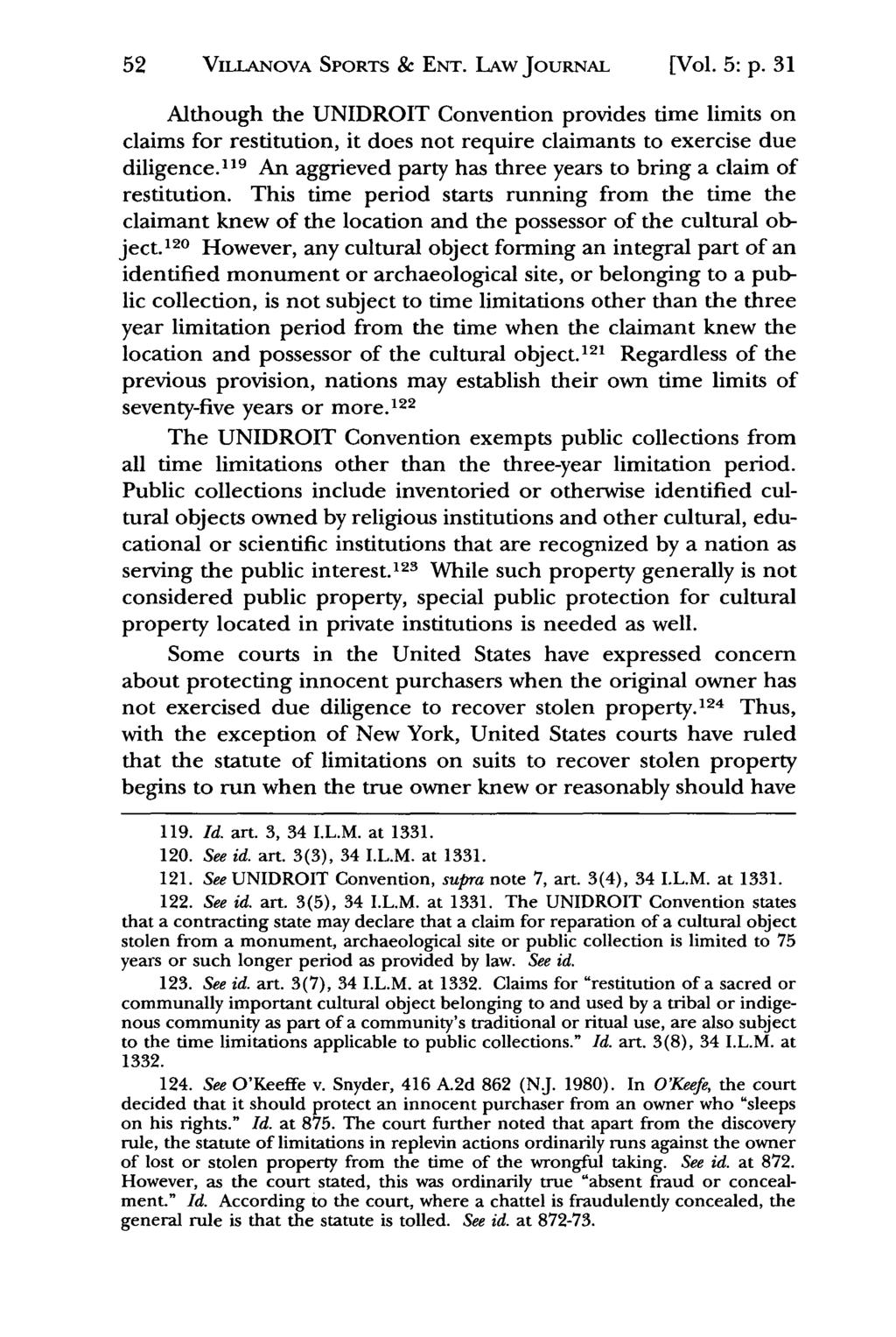 Jeffrey S. Moorad Sports Law Journal, Vol. 5, Iss. 1 [1998], Art. 4 52 VILLANOVA SPORTS & ENT. LAw JouRNAL [Vol. 5: p.
