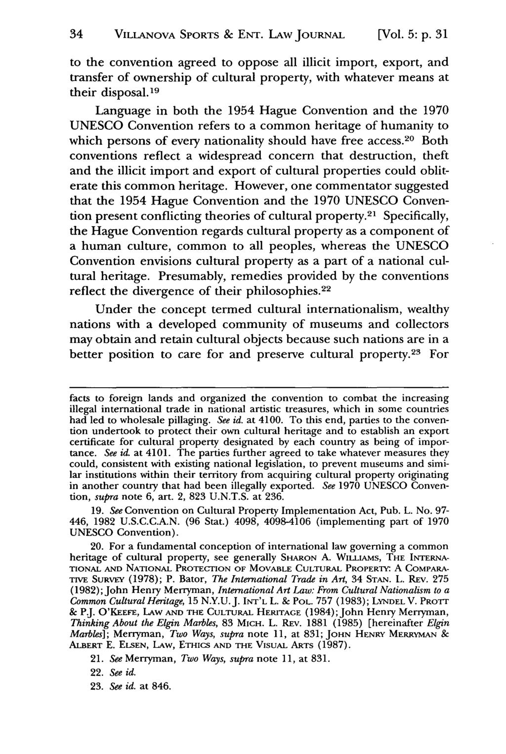 Jeffrey S. Moorad Sports Law Journal, Vol. 5, Iss. 1 [1998], Art. 4 34 V'I-_ OvA SPORTS & ENT. LAW JOURNAL [Vol. 5: p.