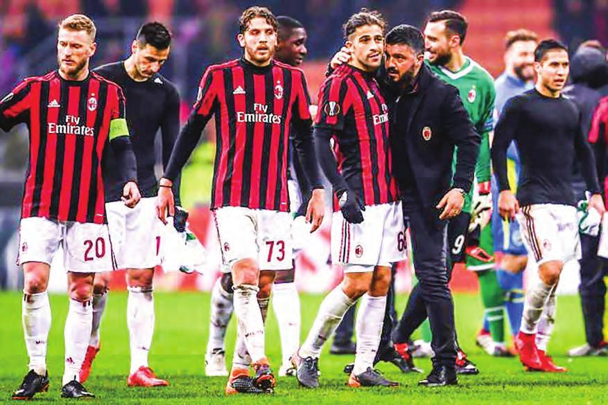 16 SPORT 27 FEBRUARY 2018 Gattuso calls for cool heads as AC Milan catch fire MILAN Gennaro Gattuso has sparked a fire in AC Milan.