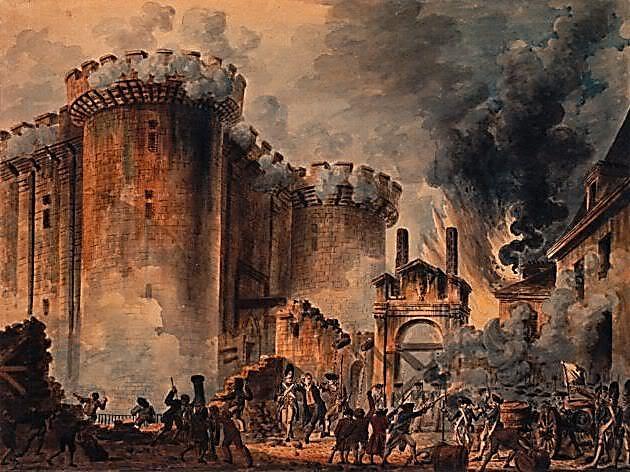 4. The storming of the Bastille 14 July,1789 On July 14, rumors flew that Swiss soldiers paid by Louis were going to attack French citizens.