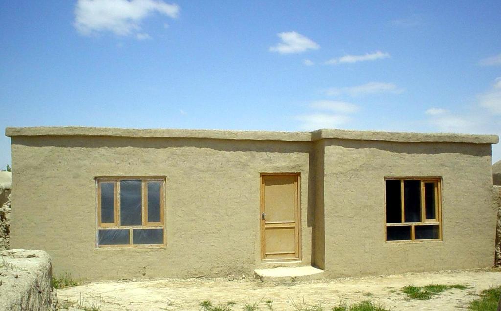 A house which was built by Afghan returnee family in assistance with UNHCR For more information, please contact: BAFIA Tehran Vali-asr Ave., End of West Mirdamad St.