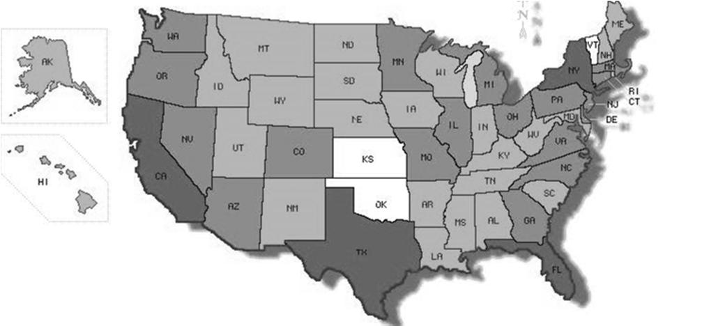 Law Offices per State That Also Have Foreign Offices DC 100 or more Law offices 10-99 Law offices 1-9 Law offices Data for this map provided by General Counsel Metrics, LLC based on the websites of