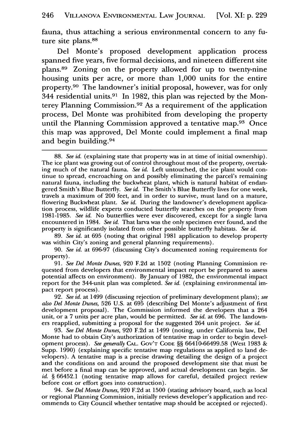 246 VILLANOVA Villanova Environmental ENIWRONMENTAL Law Journal, LAW Vol. 11, JouR'AL Iss. 1 [2000], Art. [Vol. 7 XI: p.